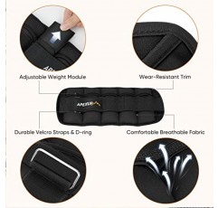 APEXUP 7파운드/쌍 여성과 남성을 위한 조절 가능한 발목 무게, 요가, 걷기, 달리기, 에어로빅, 체육관을 위한 모듈화된 다리 무게 스트랩