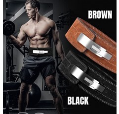 ARD CHAMPS® 10MM 웨이트 파워 리프팅 가죽 레버 프로 벨트 체육관 트레이닝 남성 및 여성용 블랙 역도 벨트 – 무거운 파워리프팅 데드리프트 및 스쿼트 중에 등과 코어를 지원합니다