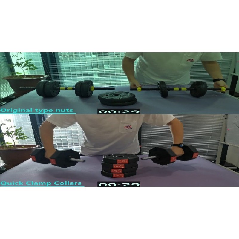 BIERDORF 전문 등급 조정 가능한 무게 아령 홈 체육관 용 무게 세트 2 개 세트 4 In 1 바벨, Kettlebells, 덤벨, 푸시 업 바 45LB 여성용 및 남성용 프리 웨이트 아령 세트