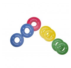 SKEWCOOL 분수 마이크로 웨이트 플레이트 8개 세트 고무 웨이트 플레이트 0.25LB 0.5LB 0.75LB 1 LB 근력 훈련용 올림픽 바벨용 변경 플레이트 웨이트 플레이트
