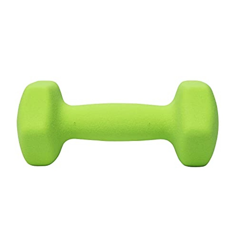 5파운드 녹색 네오프렌 코팅 덤벨 2개 세트 손 무게 다용도, 홈 체육관, 운동 10LB 총 네오프렌 세트