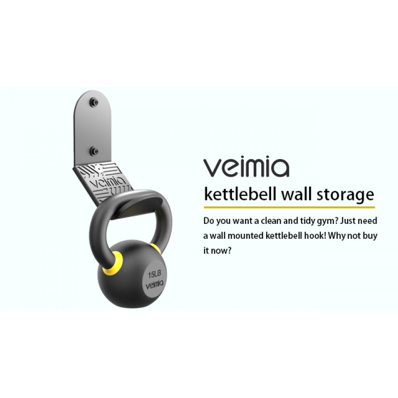 veimia 주전자 벨 벽걸이, 벽걸이형 주전자 벨 보관 걸이, 다양한 크기의 Kettlebell용 체육관 보관 마운트, 고무 매트가 있는 Kettlebell 랙은 가정용 또는 상업용 체육관에 선택됩니다.