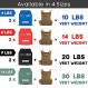 웨이트 조끼 플레이트 - 근력 운동용 웨이트 플레이트 웨이트 조끼 - 4lb, 6lb, 9lb, 14lb 쌍