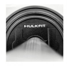 HULKFIT 덤벨 고무 코팅 강철 웨이트 플레이트 세트(로드 가능한 덤벨 바용) - 블랙