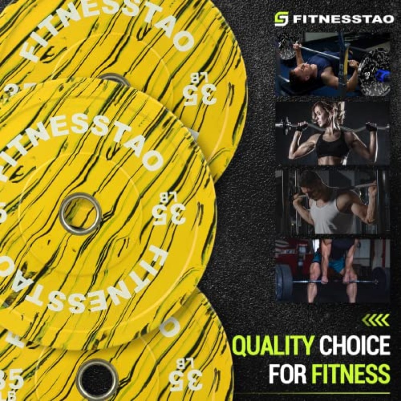 FITNESSTAO 올림픽 범퍼 플레이트, 2