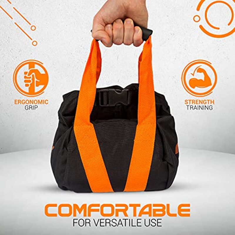 프리미엄 2PC 샌드백 소프트 케틀벨 15 LB - 25 LB 후크 앤 루프 클로저로 업그레이드된 조정 가능한 케틀벨