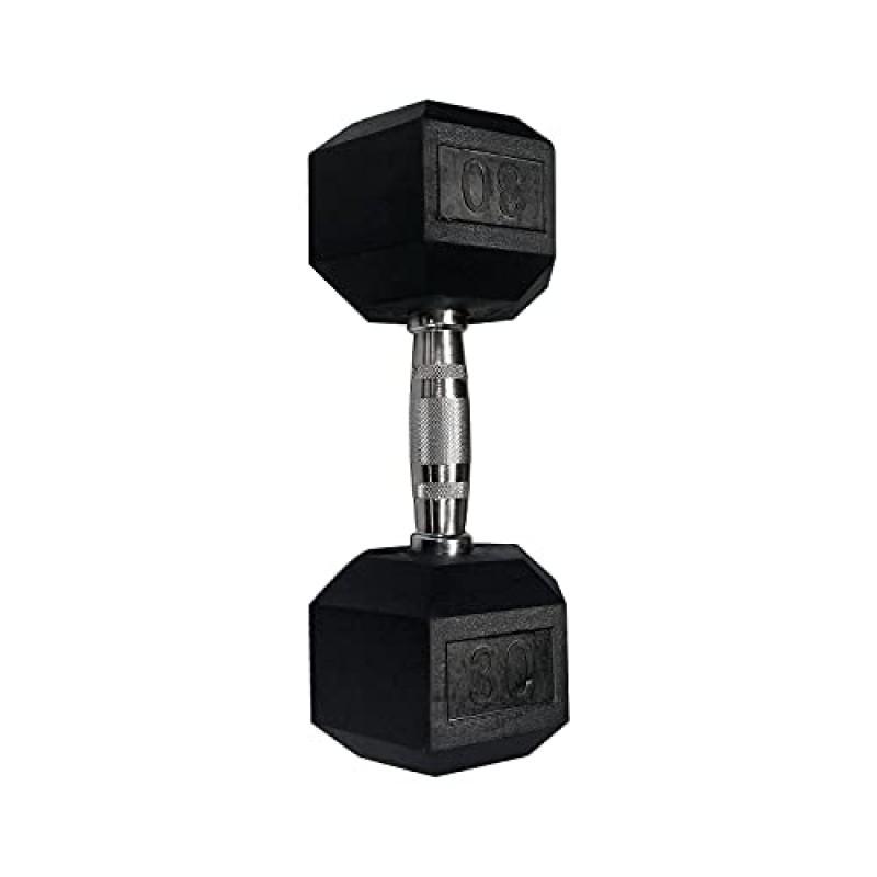 금속 손잡이가 있는 단일 육각 고무 덤벨 운동 무거운 운동 아령 운동 무게 싱글 또는 세트로 판매됨