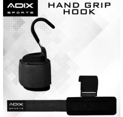 ADIX 스포츠 - 역도 후크 그립 - 미끄럼 방지 고무 코팅, 8mm 두께의 패딩 처리된 네오프렌으로 이중 스티치