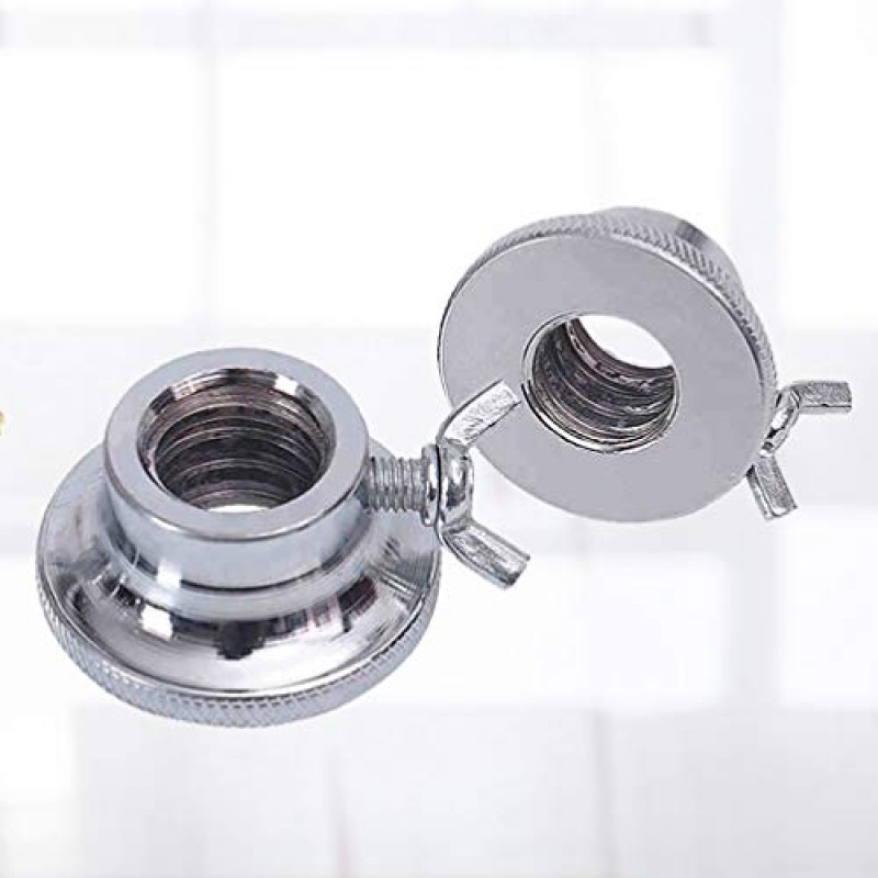 VOSAREA 초커 Dumbell 바벨 클램프 스크류 캡용 바벨 육각 너트 교체 이중 잠금 육각 너트 웨이트 바 스크류 클램프 2PCS 덤벨 바 너트