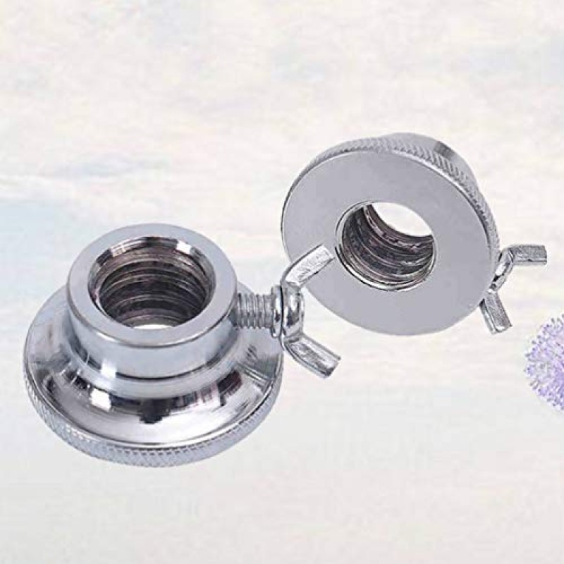 VOSAREA 초커 Dumbell 바벨 클램프 스크류 캡용 바벨 육각 너트 교체 이중 잠금 육각 너트 웨이트 바 스크류 클램프 2PCS 덤벨 바 너트