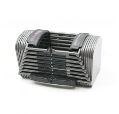 PowerBlock Sport 50 조정 가능한 덤벨, 쌍으로 판매, 10-50파운드 덤벨, 내구성 있는 강철 구조, 혁신적인 홈 운동 장비, 올인원 운동 덤벨, 근력 트레이닝 그레이