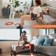 MIUONO 엉덩이 스러스트 벨트, 케틀벨 또는 그립 플레이트용 덤벨 엉덩이 스러스트 벨트, 홈 체육관의 부티 운동을 위한 두꺼운 미끄럼 방지 가죽 글루트 브릿지 패드 기계