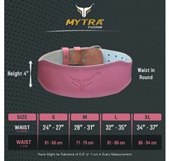 Mytra Fusion 역도 벨트 여성 체육관 벨트 7MM 두께 및 4