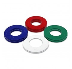 44SPORT 올림픽 분수 플레이트 - 1/4, 1/2, 3/4, 1lb 무게 쌍(8개 플레이트. 총 무게: 5lbs)