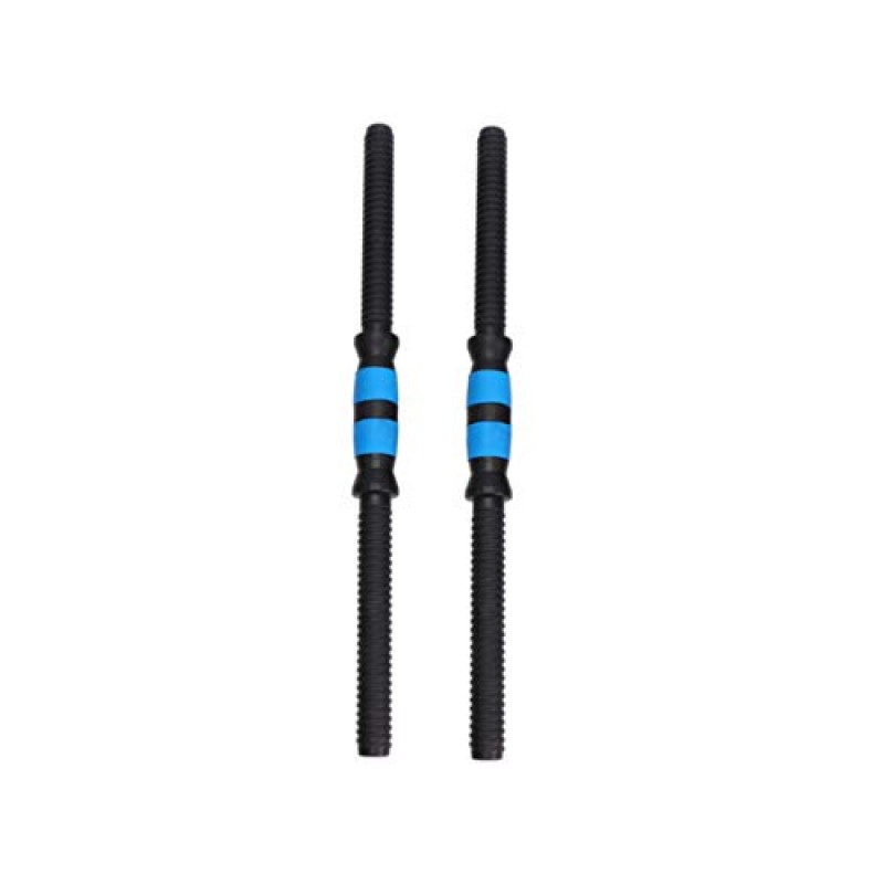 BESPORTBLE 2pcs 40cm 덤벨 바 스틸 덤벨 핸들 4pcs 너트 역도 액세서리 가정용 피트니스 장비 (파란색)