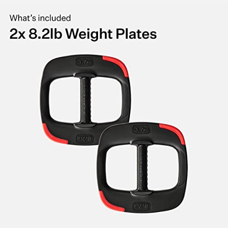 Les Mills™ 이중 목적 8.2파운드 여성을 위한 인체공학적 프리 웨이트, 집에서 운동 장비, 운동 웨이트 플레이트, 전신 운동을 위한 여성 및 남성용 핸드 웨이트