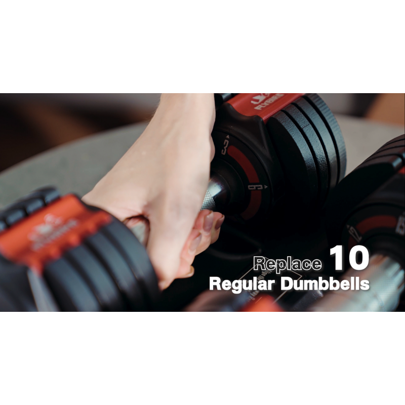FLYBIRD 조절 가능한 덤벨, 홈 체육관 운동 및 피트니스용 15LB 2개 세트, 미끄럼 방지 금속 손잡이가 있는 빠른 변화 무게, 전신 운동을 위한 멀티웨이트 옵션 남성/여성에 적합