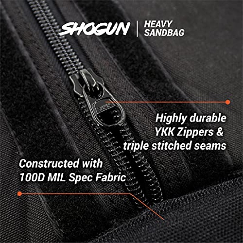 Shogun 스포츠 트레이닝 샌드백, 고강도 훈련, 피트니스, 군용 컨디셔닝, 교차 훈련 및 근력 훈련을 위한 고강도 운동 샌드백. 무거운 샌드백 무게.