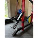 시그니처 피트니스 SF-SS1 1,000파운드 용량 3" x 3" 파워 랙 스쿼트 스탠드, J-후크 및 안전 감시자 암, 옵션 변환 키트 포함