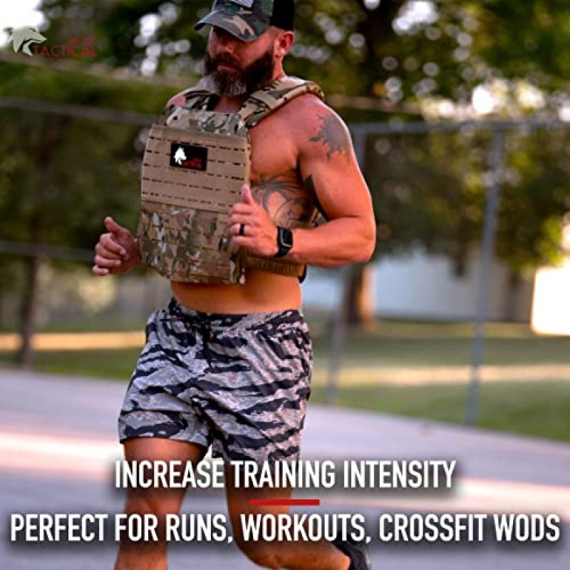 WOLF TACTICAL 조정 가능한 가중 조끼 – WOD, 근력 및 지구력 훈련, 피트니스 운동, 달리기