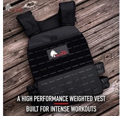 WOLF TACTICAL 조정 가능한 가중 조끼 – WOD, 근력 및 지구력 훈련, 피트니스 운동, 달리기