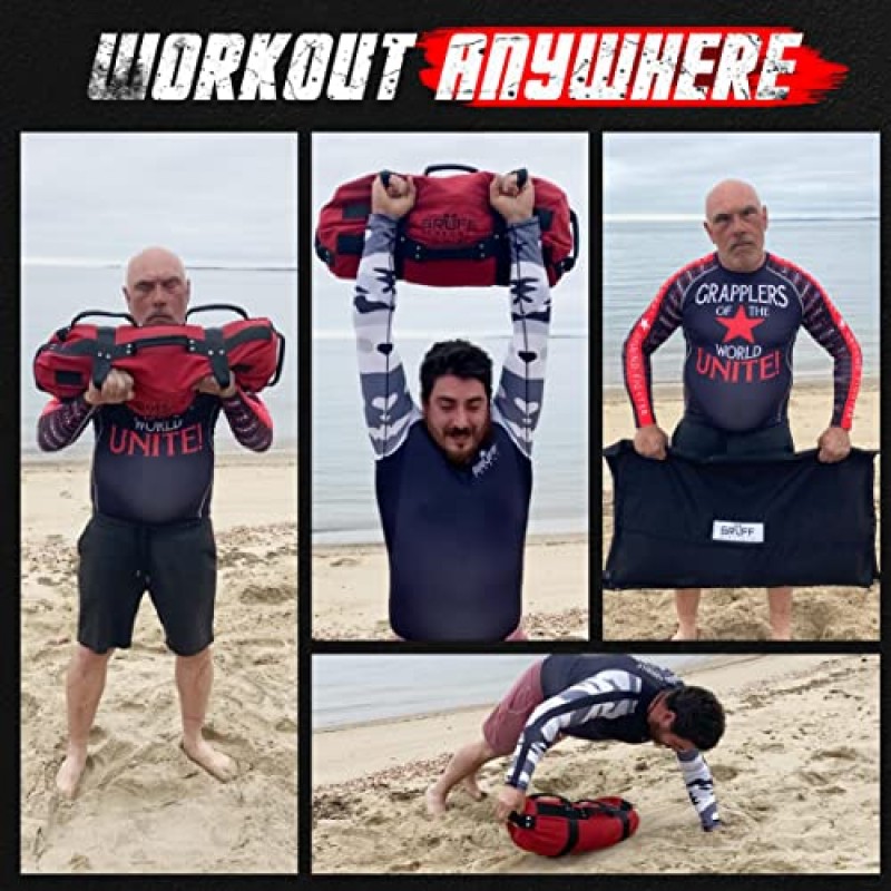 Gruff Combat Fitness Sandbags 더플 샌드백 강도 훈련 크로스 트레이닝 조정 가능한 운동 무게 홈 체육관 용 운동 장비