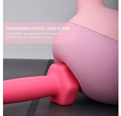 시그니처 피트니스 소프트 케틀벨 - 바다와 철모래를 채운 여성용 및 남성용 웨이트 - 색상으로 구분된 소프트 비닐 케틀벨, 다양한 크기