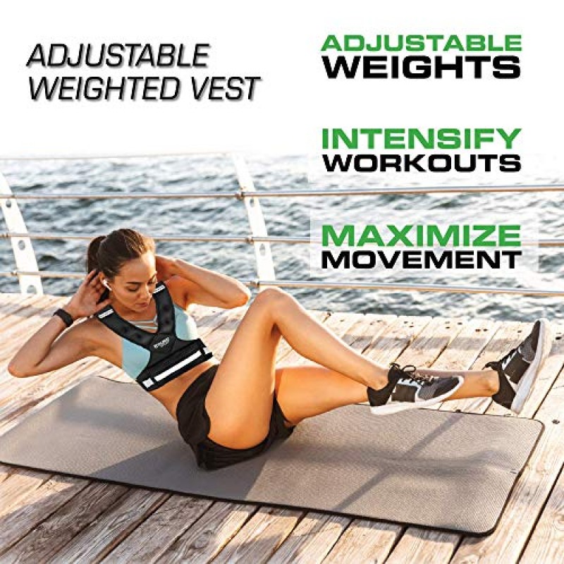 Aduro 스포츠 조정 가능한 가중 조끼 운동 장비, 남성, 여성, 어린이를 위한 4-10lbs/11-20lbs/20-32lbs/26-46lbs 체중 조끼