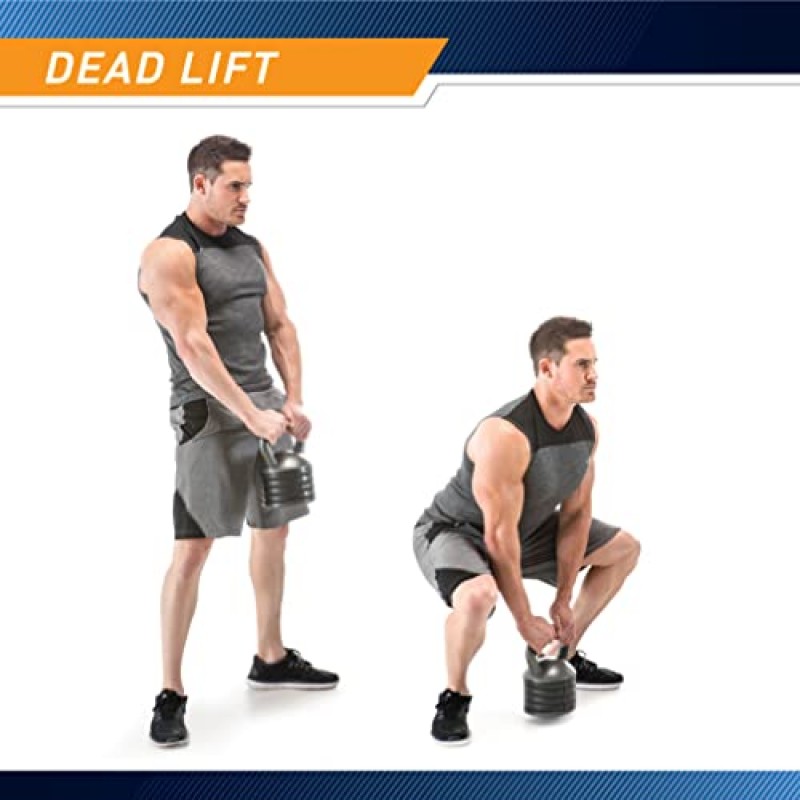 Apex 조정 가능한 고강도 운동 Kettlebell 무게 세트 홈 체육관용 근력 훈련 및 역도 장비 APKB-5009, 회색