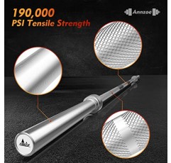 올림픽 바벨 바 7피트 웨이트 바, 무게 용량 정격 700파운드, 남성용 견고한 철제 가중 운동 바벨 웨이트 스트레이트 역도 기술 바