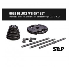 Club Quality 4웨이트 디럭스 바벨 세트(바 포함) by Step Fitness