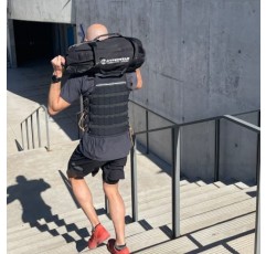 HYPERWEAR 헤비듀티 샌드백 운동 가방 시스템에는 피트니스, 근력 훈련, 컨디셔닝을 위한 채워지거나 비어 있는 SandBell 샌드 케틀벨이 포함되어 있습니다. - 25lb XS/40lb SM/80lb MD/160lb LG