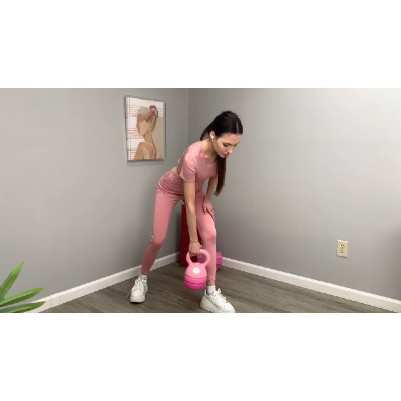 Kettlebell 세트, TopMade 5lb-40lb 비닐 코팅 주철 조정 가능한 Kettlebell 무게 세트 운동 피트니스 주전자 공 덤벨 그립 무게 Kettlebells 남성용 여성용 홈 체육관 운동 근력 훈련