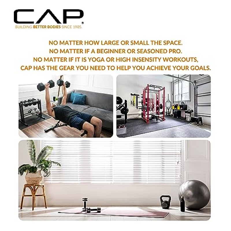 CAP 바벨 150 LB 덤벨 세트(랙 포함)