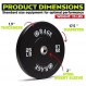 Rage Fitness 25lb 올림픽 범퍼 플레이트, 2" 스틸 인서트 슬리브가 있는 17.5" X 2" 고무 웨이트 플레이트, 파워리프팅, 스쿼트, 벤치 프레스, 웨이트 및 근력 훈련에 적합한 최소 바운스(블랙)