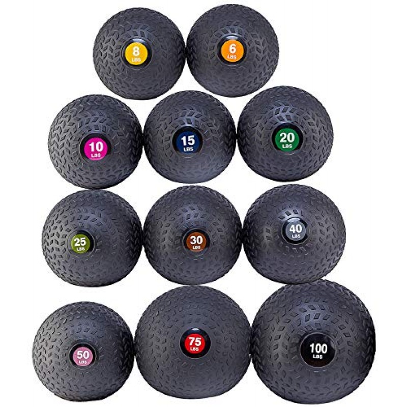 BalanceFrom Workout 운동 피트니스 Weighted Medicine Ball, Wall Ball 및 Slam Ball, Vary