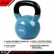 JFIT 케틀벨 웨이트 비닐 코팅 다리미 - 12가지 크기 옵션, 5lbs-50lbs - 바닥 및 장비 보호, 소음 감소, 탄도, 코어, 웨이트 트레이닝용 코팅