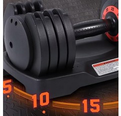 조정 가능한 덤벨 세트 25/55LB 덤벨 무게, 5 in 1 프리 웨이트 미끄럼 방지 손잡이가 있는 덤벨, 홈 체육관 전신 운동 피트니스(싱글)에 적합