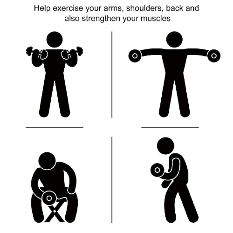 Soozier Hex Dumbbells 2개 세트, 고무 무게 운동 피트니스 덤벨, 미끄럼 방지 핸들, 안티롤, 여성용 또는 남성용 홈 체육관 운동, 2 x 45lbs