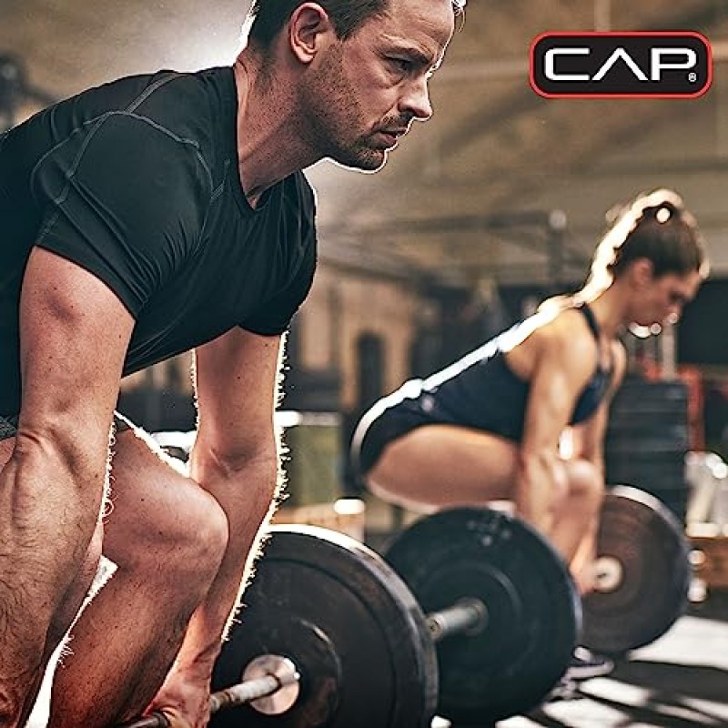 CAP 바벨 올림픽 범퍼 플레이트, 블랙, 45lb 싱글