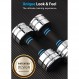 Northdeer Steel Dumbbells 폼 핸들이 있는 초소형 및 조절 가능한 크롬 덤벨 5lb 10lb 15lb 20lb 30lb 50lb 홈 체육관 운동(크기 선택)