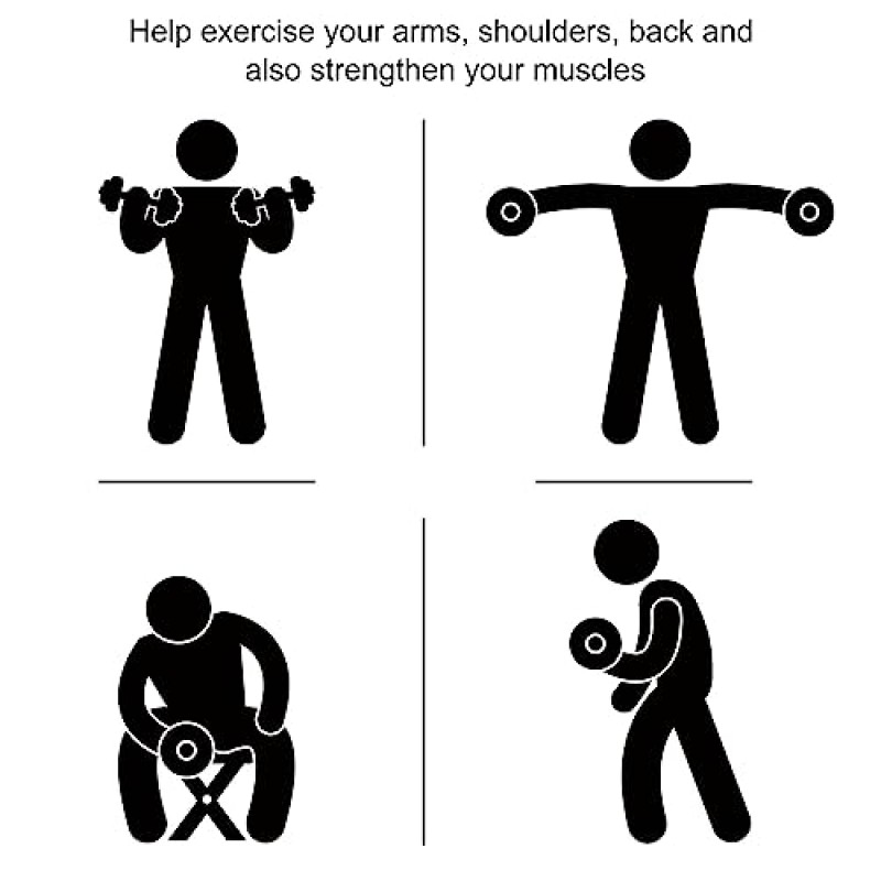 Soozier Hex Dumbbells 2개 세트, 고무 무게 운동 피트니스 덤벨, 미끄럼 방지 핸들, 안티롤, 여성용 또는 남성용 홈 체육관 운동, 2 x 50lbs