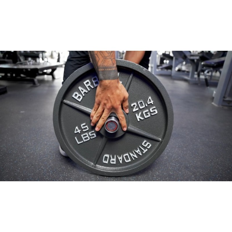 주철 올림픽 웨이트 플레이트 - 2인치 구멍 및 녹 방지 해머톤 마감 처리된 프리 웨이트 - 근력 운동, CrossFit 장비 및 홈 체육관 세트에 적합 - 쌍으로 판매 - 2.5LB~45LB