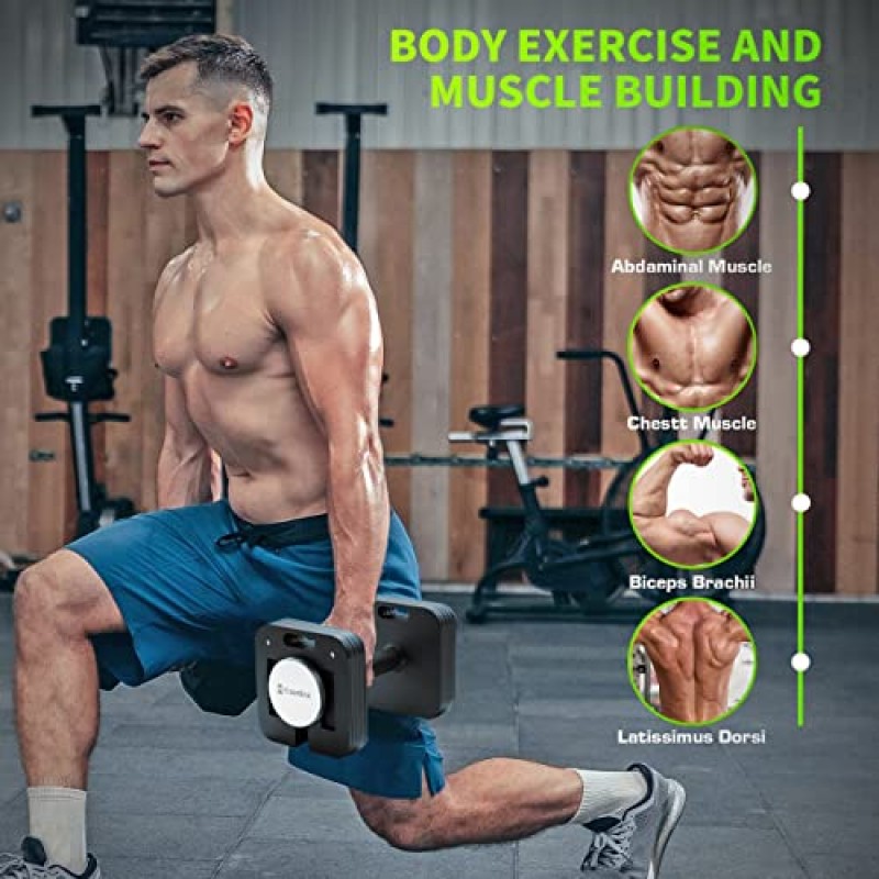 Eisenlink 조정 가능한 덤벨, 50/80lbs 조정 가능한 덤벨 세트 빠른 잠금 조정 가능한 덤벨 인체공학적으로 미끄럼 방지 강철 손잡이가 있는 정사각형 무게 세트 홈 체육관 피트니스