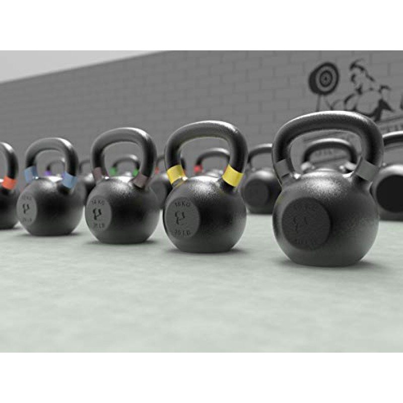 CrossFit 및 체육관 운동을 위해 제작된 케틀벨 - 근력 훈련을 위한 실제 주철 by Nordic Lifting