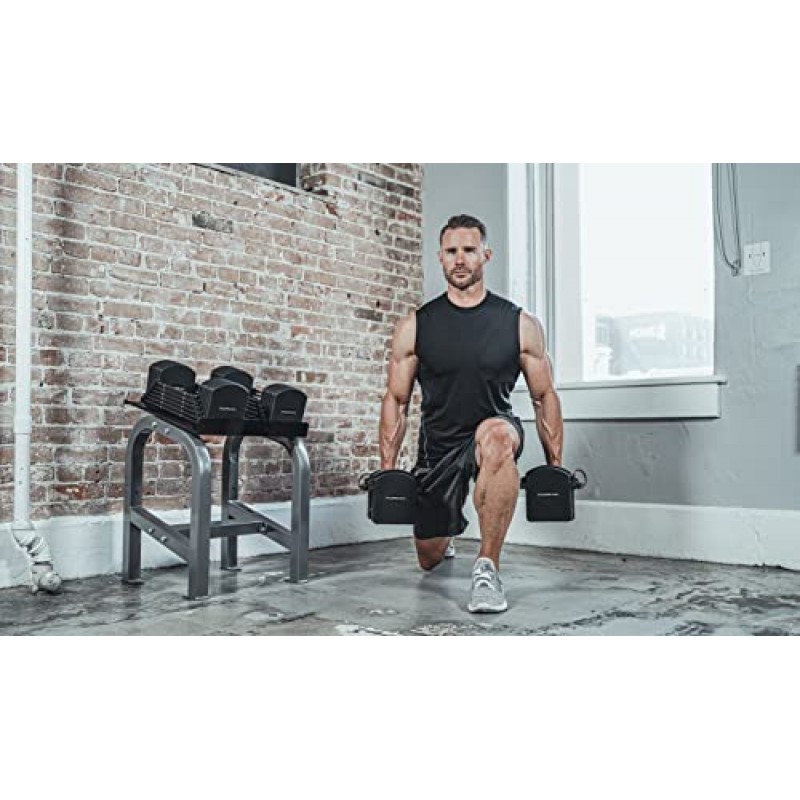 PowerBlock EXP 조절식 덤벨, 쌍으로 판매, 1단계, 5-50파운드. 덤벨, 내구성 있는 강철 구조, 혁신적인 운동 장비, 올인원 덤벨, 확장 키트로 확장 가능
