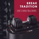 FLYBIRD 조정 가능한 25LB 단일 덤벨, 미끄럼 방지 금속이 있는 남성 및 여성용 핸들을 돌려 빠르게 무게 조절, 전신 운동 피트니스에 적합한 트레이가 있는 검은색 덤벨