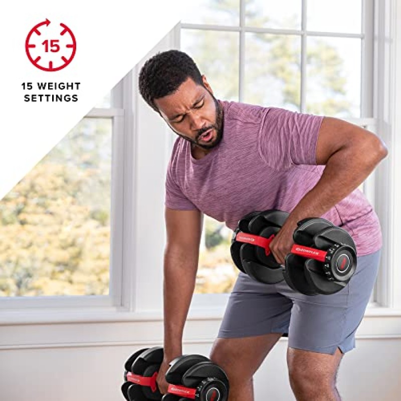 Bowflex SelectTech 552 조절식 덤벨(쌍) 및 스탠드 번들