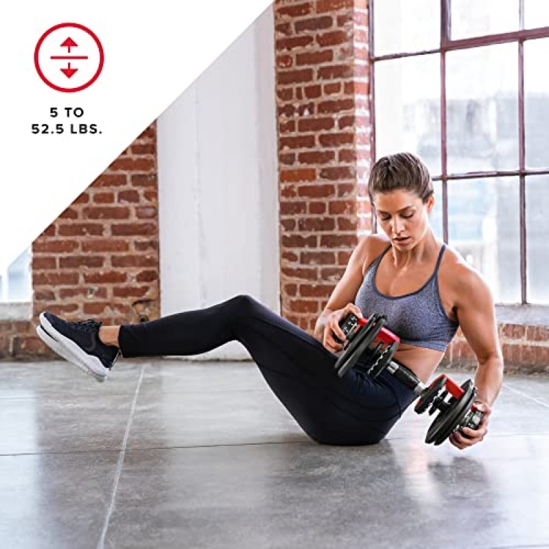 Bowflex SelectTech 552 조절식 덤벨(쌍) 및 스탠드 번들
