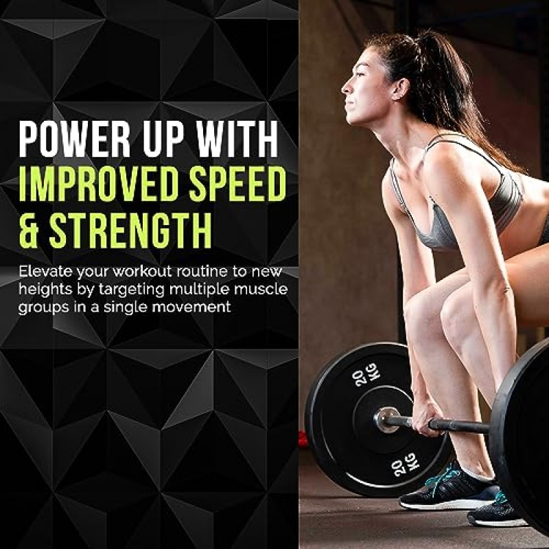 Rage Fitness 여성용 블랙 엘리베이션 바벨(6FT)(33LBS 바 중량)(1200LBS 중량 용량) 전신 운동용 블랙 마그네슘 인산염 샤프트, 구리 부싱 슬리브가 포함된 파워리프팅 바벨